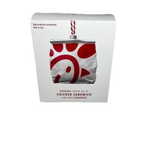 CHICK-FIL-A Christmas 2024 CHICKEN SANDWICH‎ IN FOIL BAG Ornament